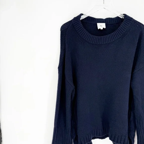 G. Label Merino Oversized Wool Sweater S Blue - Picture 4 of 6